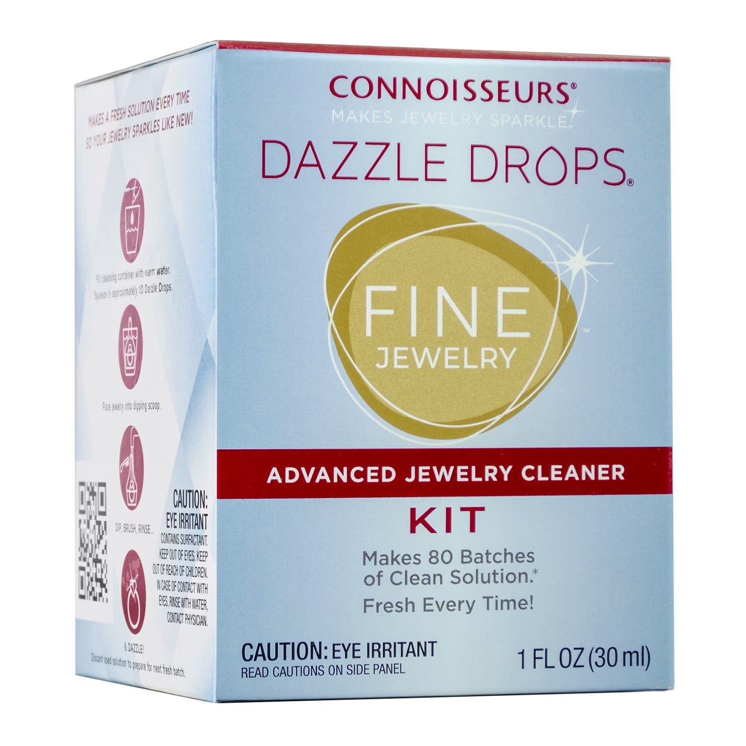 Dazzle Drops Advanced Jewelry Cleaner Kit for Gold, Platinum, Diamonds, and Gemstones